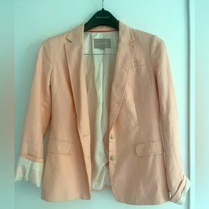 Salmon color linen blazer